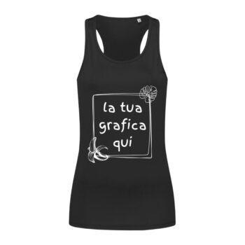 canotta donna nera personalizzabile con la tua grafica