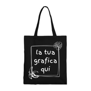 bag nera personalizzabile con la tua grafica