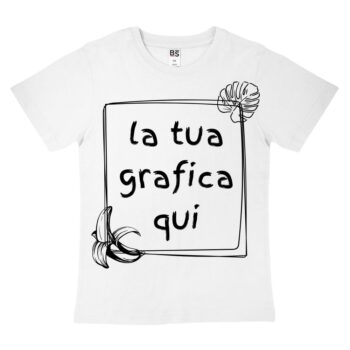 maglietta bambino bianca personalizzabile con la tua grafica