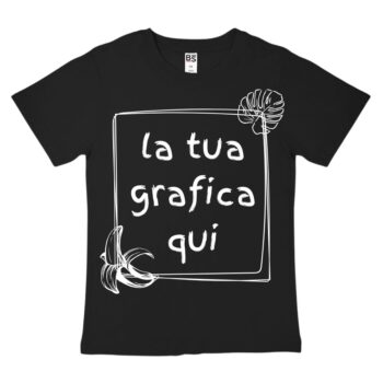 maglietta bambino nera personalizzabile con la tua grafica