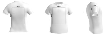 aree di stampa t-shirt- adulto