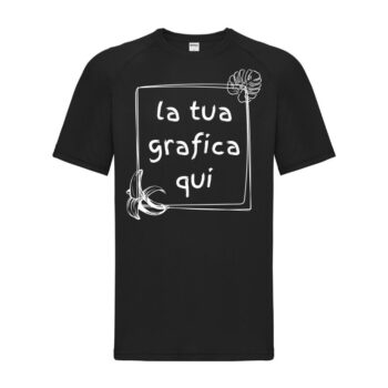 maglietta unisex nera personalizzabile con la tua grafica