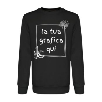 felpa uomo nera personalizzabile con la tua grafica