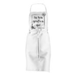 grembiule unisex bianco personalizzabile con la tua grafica