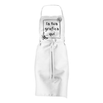 grembiule unisex bianco personalizzabile con la tua grafica