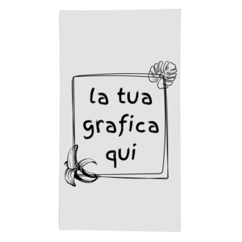 telo mare bianco personalizzabile con la tua grafica
