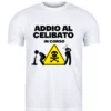 10 t shirt cotone ADDIO AL CELIBATO + foto dietro