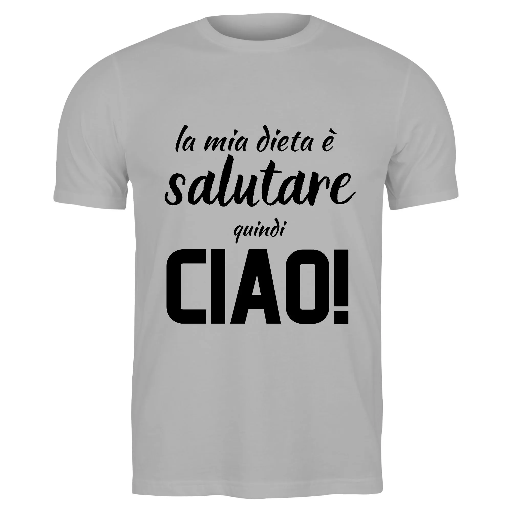 mia dieta è salutare t-shirt grigia