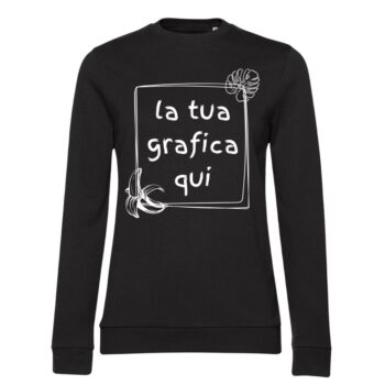 felpa da donna nera personalizzabile con la tua grafica