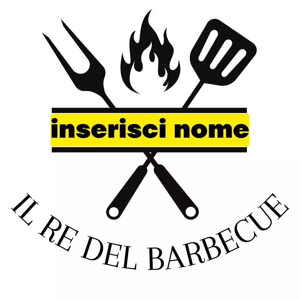 Grembiule da Cucina Personalizzato con Nome Sono Il Re della Griglia Idea  Regalo