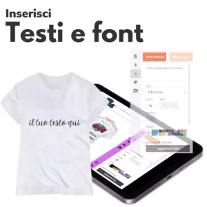 crea abbigliamento online con testi