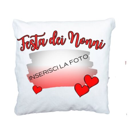 festa dei nonni cuscino con la foto personalizzato
