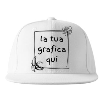 cappellino bianco personalizzabile con la tua grafica