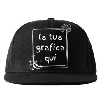 cappellino nero personalizzabile con la tua grafica