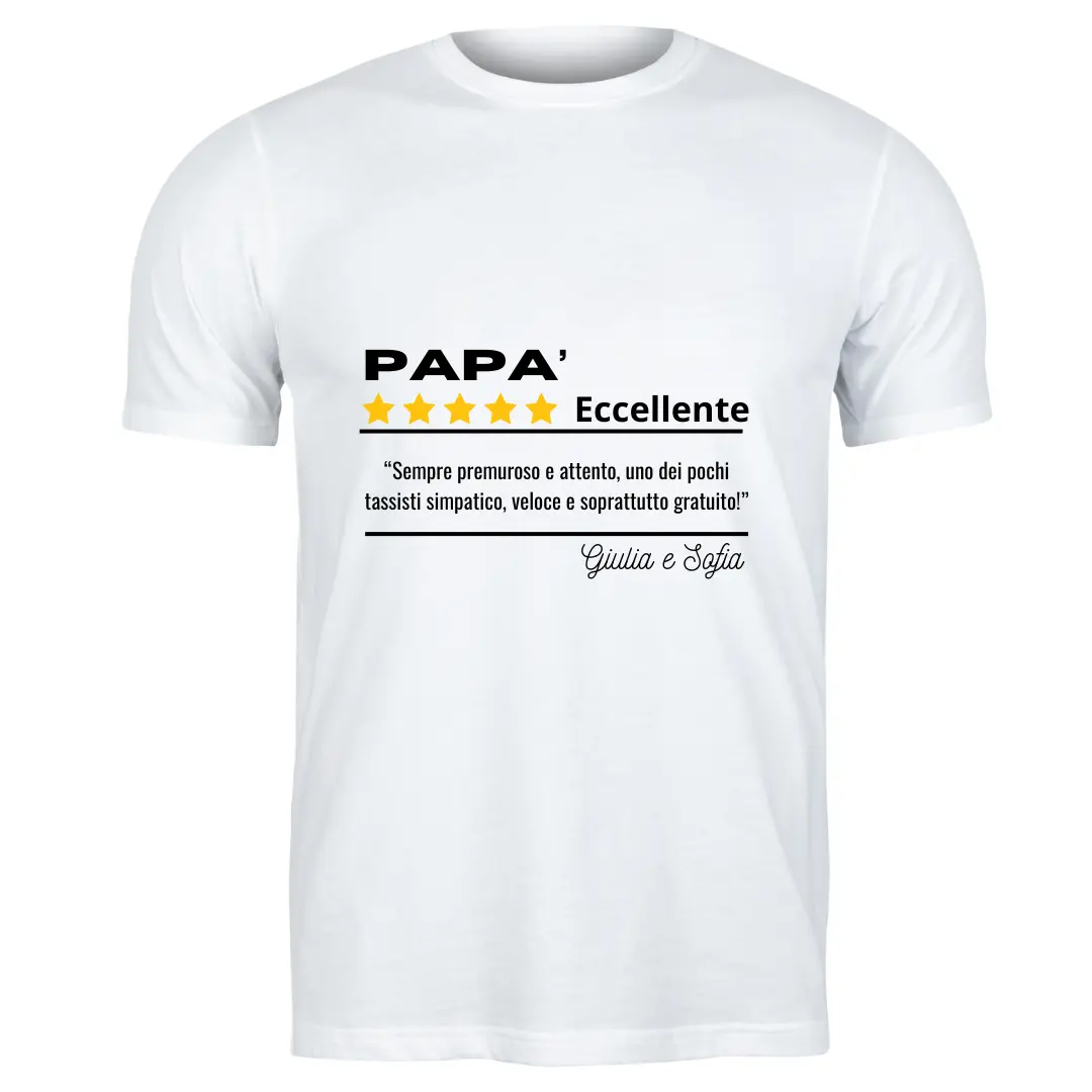 T-shirt Uomo 100% Cotone Con Scritta Divertente Per Papà | Maglietta Personalizzata Regalo Festa Del Papà | Settantallora