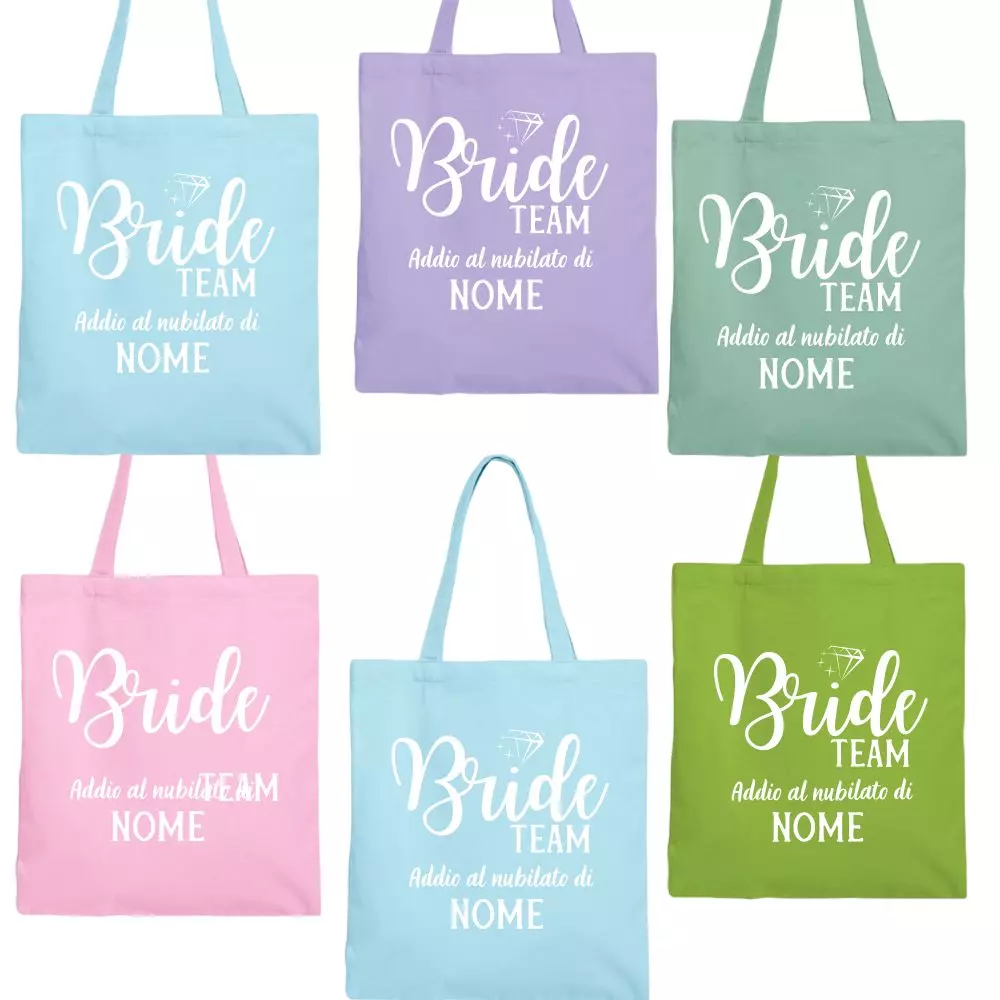Borsa In Tela Per Sposa E Addio Al Nubilato – Regalo Per Matrimonio – Tracolla – 48x32x17 Cm