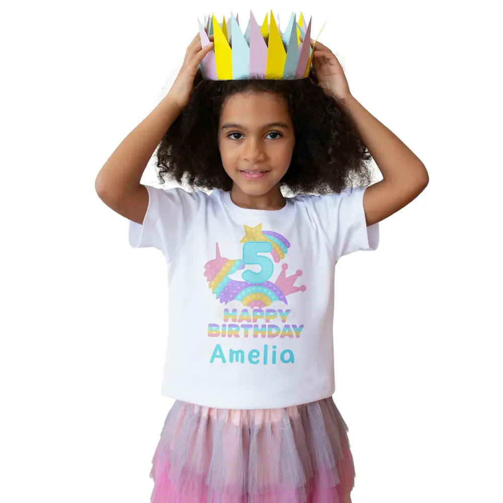 maglietta da bambina personalizzata per compleanno