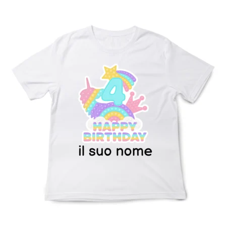 maglietta da bambina personalizzata per compleanno