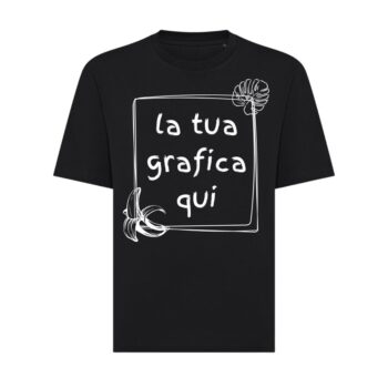 maglietta overize unisex nera personalizzabile con la tua grafica