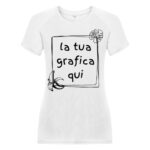maglietta sportiva donna bianca personalizzabile con la tua grafica