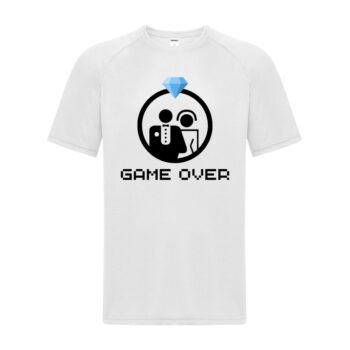 maglietta addio al celibato bianca "game over"