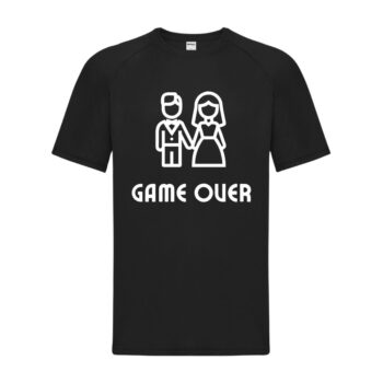 maglietta addio al celibato nera "game over"