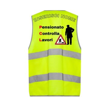 gilet alta visibilità pensionato con nome