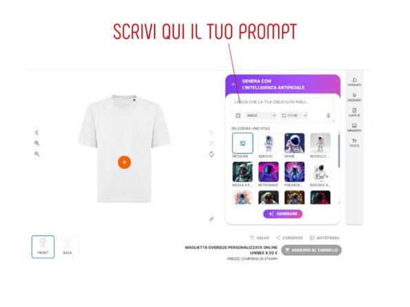 PROMPT GENERATIVI MAGLIETTE