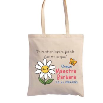 Shopper regalo per la maestra personalizzata